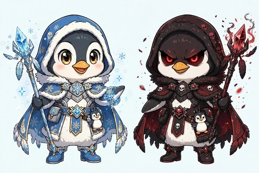 Chibi Tux and Zux